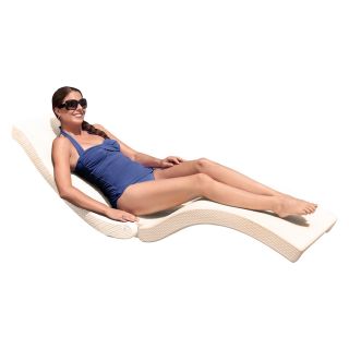 The Splash Lounger Deck Sun Chaise and Pool Floater   Cream   Swimming Pool Floats