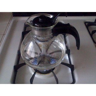 Medelco  12 Cup Glass Stovetop Whistling Kettle Kitchen & Dining