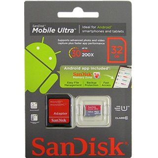 SanDisk Mobile Ultra 32 GB MicroSDHC Class 10 UHS 1 30MB/s Memory Card (SDSDQUA 032G) Computers & Accessories