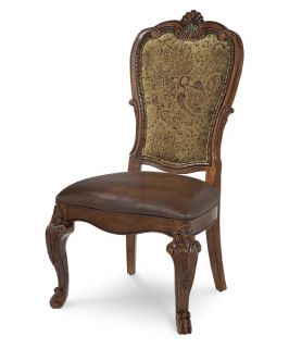 A.R.T. Furniture Old World Upholstered Back Side Chair   Cathedral Cherry   Set of 2   Dining Chairs