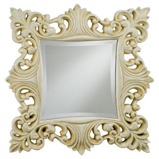Timeless Traditions Ornate Square Mirror   23W x 23H in.   Wall Mirrors