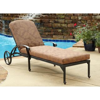 Home Styles Floral Blossom Chaise Lounge Chair with Cushion   Outdoor Chaise Lounges
