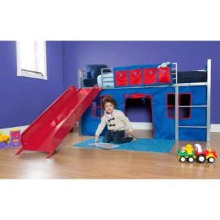 Dorel Home Junior Fantasy Loft with Red Slide   Loft Beds