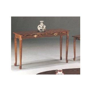 Old Fashioned Console Table, Oak Finish   Coffee Tables