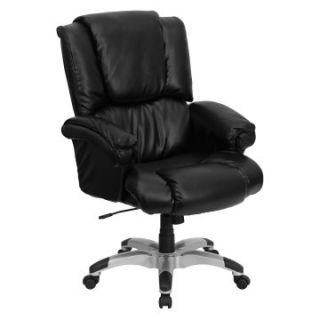 Flash Furniture High Back Overstuffed Executive Office Chair   Black   Desk Chairs