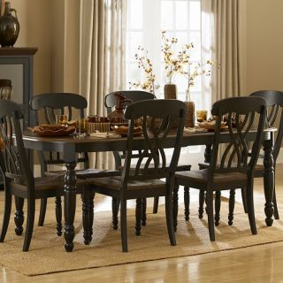 Ohana Rectangle 78 in. Dining Table   Black & Cherry   Dining Tables