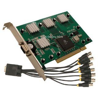 USS808 8 CH Security Surveillance PC PCI DVR Card, Real Time 240FPS Software Included  Digital Surveillance Recorders  Camera & Photo