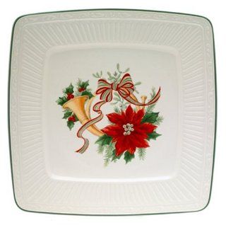 Mikasa Italian Holiday Whiteware 9 Inch Square Brunch Plate Luncheon Plates Kitchen & Dining
