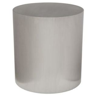 Nuevo Piston Round Side Table   Stainless   Living Room