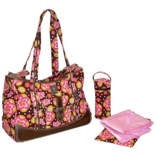 Kalencom Weekender Flower Power Pink Diaper Bag   Tote Diaper Bags