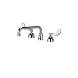 Zurn Z831H4 XL Polished Chrome AquaSpec Widespread with 12" Tubular Spout and 4" Wrist Blade Handles   Kitchen Sink Faucets  