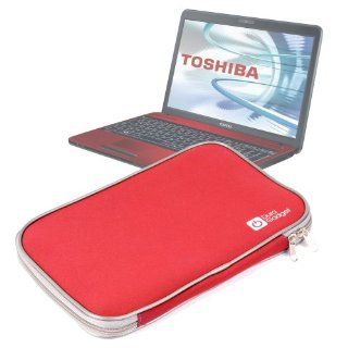 DURAGADGET Red Zip Carry Case For Toshiba Satellite C660 26G, C855 18D, L755, P750, P755 & Pro R850 Laptop Computers & Accessories