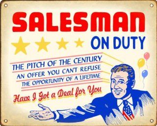Salesman On Duty Sign / Wall Plaque (Male Edition)  Decorative Plaques  Patio, Lawn & Garden