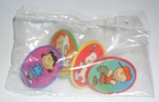 Vintage Peanuts Snoopy, Charlie Brown, Lucy, Linus   Pkg 4 Rings Toys & Games