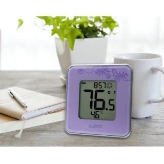 La Crosse Technology 302 604 Indoor Temperature & Humidity Station   Purple   Weather Stations
