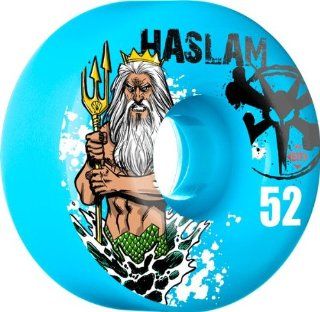 Bones Haslam Stf Poseidon 52mm Blue Skateboard Wheels (Set of 4)  Sports & Outdoors