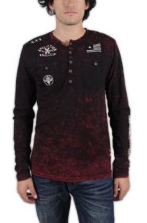 Affliction Men's Interface Long Sleeve Henley T Shirt at  Mens Clothing store
