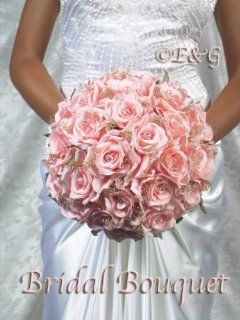 Love CHRISTIE PINK wedding bouquet bridal package bridesmaid groom boutonniere corsage silk flowers