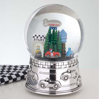 Reed and Barton Race Car Musical Water Globe   Trinket Boxes