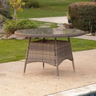 Coral Coast Mingle All Weather Wicker Patio Dining Table   Patio Tables