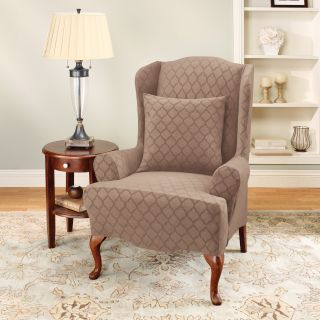 Sure Fit Stretch Marrakesh Wing Chair Slipcover   Chair Slipcovers