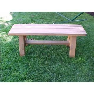 Wood Country Classic Cedar Backless Bench   Outdoor Benches