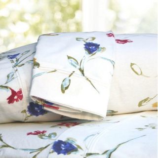Tribeca Living Flannel Floral Garden 100% Cotton Deep Pocket Printed Sheet Set   Bed Sheets