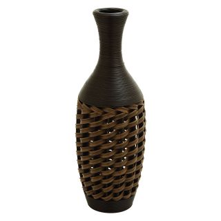 Benzara Stylish Wicker Vase   Table Vases