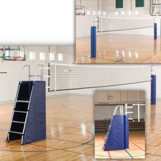 SSG / BSN VX1000TS Volleyball System without Ground Sleeves   Indoor Volleyball Net Systems