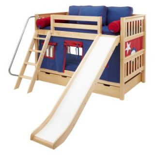Laugh Boy Twin over Twin Slat Slide Tent Bunk Bed   Trundle Beds