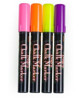 Magic Chalk Dry Erase Markers   Pink, Orange, Yellow, Purple   Board Accessories