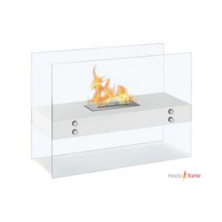 Moda Flame Avila Contemporary Fireplace   White   Gel Fireplaces
