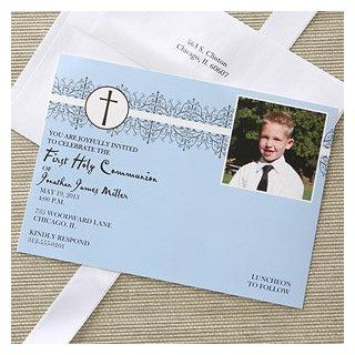 Boy's First Communion Personalized Photo Invitations Health & Personal Care