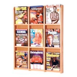 Wooden Mallet Divulge 9 Magazine Wall Display   Commercial Magazine Racks