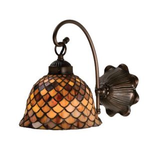 Meyda Tortoiseshell Fishscale Sconce   8W in. Bronze   Tiffany Wall Lights