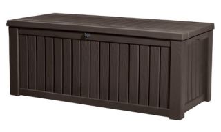 Keter 214301 Rockwood 150 Gallon Deck Box   Outdoor Benches