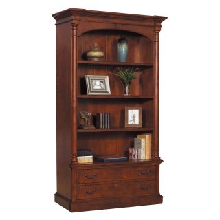 Hekman Weathered Cherry Executive Bookcase with Options   Bookcases
