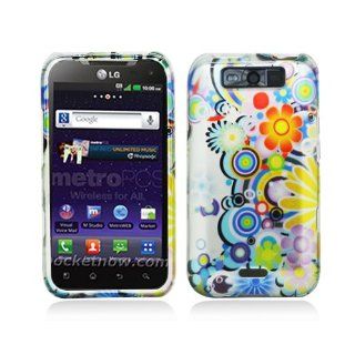 Rainbow Flower Pop Hard Cover Case for LG Connect 4G MS840 Viper LS840 Cell Phones & Accessories