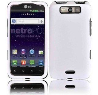 White Hard Case Cover for LG Connect 4G MS840 Cell Phones & Accessories