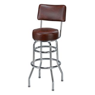 Regal Retro Fountain 30 in. Metal Bar Stool with Fully Upholstered Seat   Bar Stools