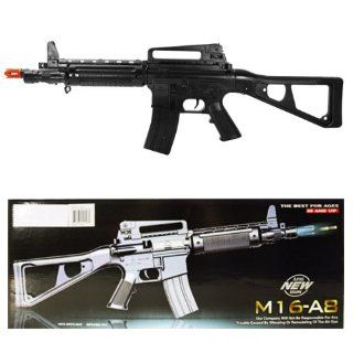 M16 A8 M4 Gun Spring Airsoft Rifle 215 FPS w/ Flashlight, Goggles  Sports & Outdoors