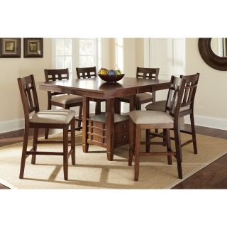 Steve Silver Bolton Counter Height Storage Dining Table   Dark Oak   Dining Tables