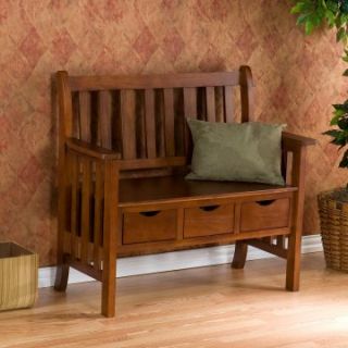3 Drawer Oak Country Bench   Indoor Benches
