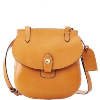 Dooney & Bourke Smooth Leather Happy Bag, Biscuit Shoulder Handbags Clothing