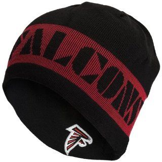 ATLANTA FALCONS NFL Reversible Wide Stripe Cuffless Knit Beanie Hat Ski Cap in Team Colors  Sports Fan Beanies  Sports & Outdoors