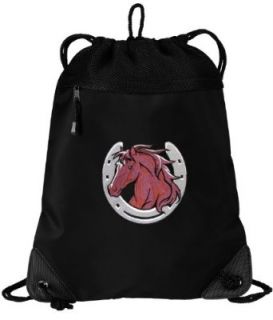 Horse Horseshoe Drawstring Bag String Backpack Horse design Drawstring Bags SOP Clothing