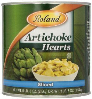 Roland Sliced Artichoke Hearts, 5.5 Pounds Cans (Pack of 2)  Canned And Jarred Artichoke Hearts  Grocery & Gourmet Food