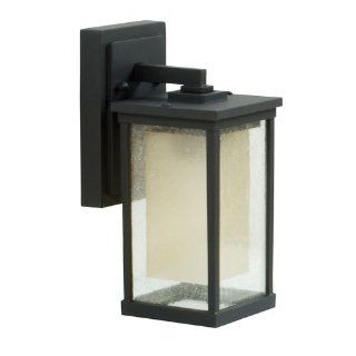 Craftmade Z3704 92 Wall Lantern with Seeded Outer with Frosted Amber Inner Glass Shades, Bronze Finish   Wall Porch Lights  