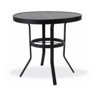 Winston 30 in. Round Stamped Aluminum Dining Table   Patio Tables