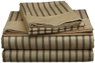 Andiamo Collection 300 Thread Count Helmsley Jacobean Cotton Full Sheet Set, Black   Pillowcase And Sheet Sets